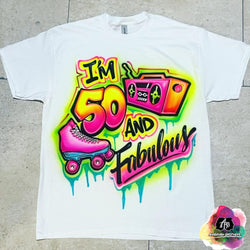 airbrush custom spray paint  Airbrush 90's Fabulous Shirt Design shirts hats shoes outfit  graffiti 90s 80s design t-shirts  Airbrush Brothers Shirt