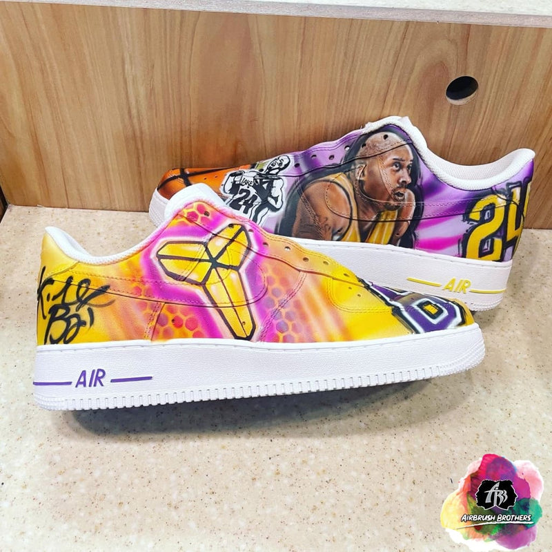 airbrush custom spray paint  Airbrush Custom Kobe Bryant Shoe Design shirts hats shoes outfit  graffiti 90s 80s design t-shirts  AirbrushBrothers shoes