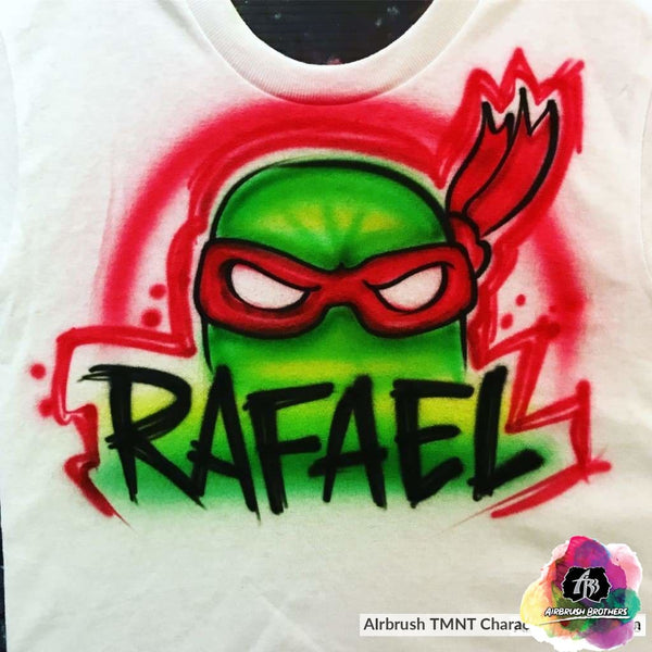 airbrush custom spray paint  AIrbrush TMNT Character Shirt Design shirts hats shoes outfit  graffiti 90s 80s design t-shirts  AirbrushBrothers Shirt