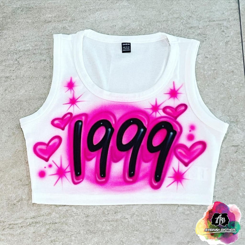 airbrush custom spray paint  Airbrush Year Crop Top Design shirts hats shoes outfit  graffiti 90s 80s design t-shirts  Airbrush Brothers