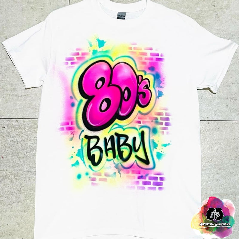 airbrush custom spray paint  80s Shirt Design shirts hats shoes outfit  graffiti 90s 80s design t-shirts  Airbrush Brothers Shirt