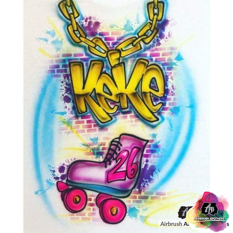 custom airbrush birthday shirts skate birthday t-shirt