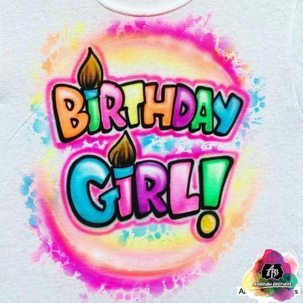 Airbrush Artsy Birthday Design Shirt