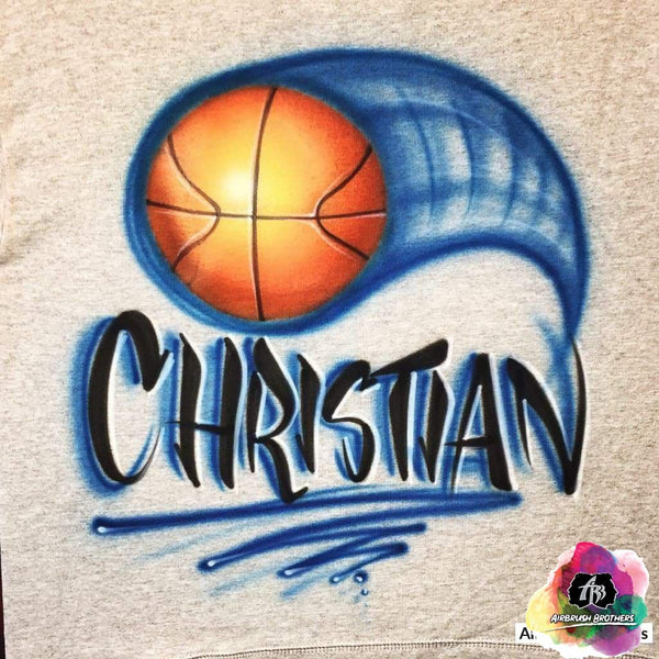 airbrush clothing matching t shirts for couples  memory shirts  airbrush graffiti shirts  Airbrush Basketball Design