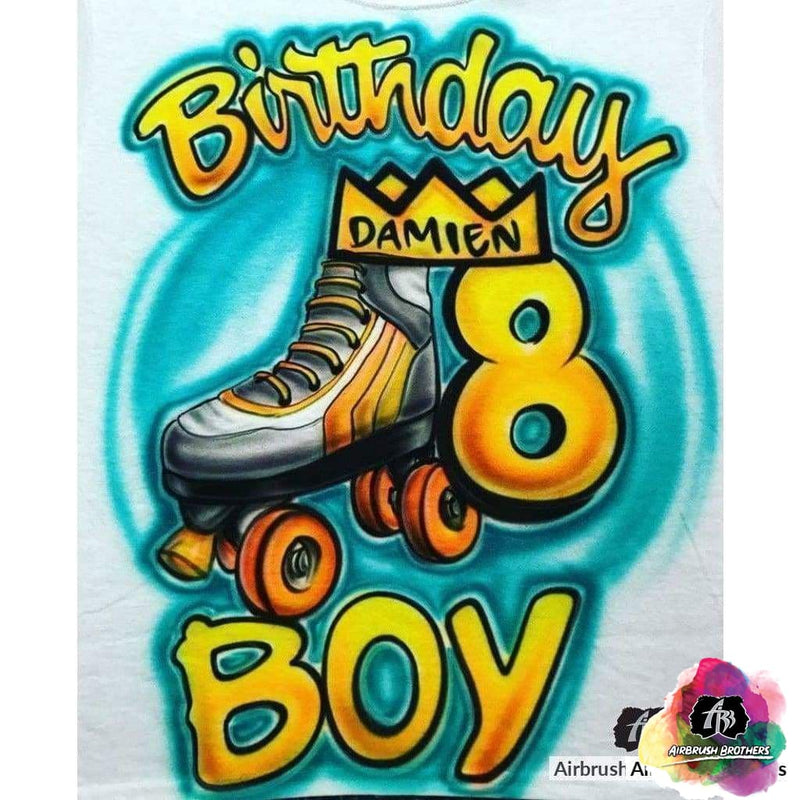 birthday boy skate shirt design airbrush custom airbrush birthday shirts