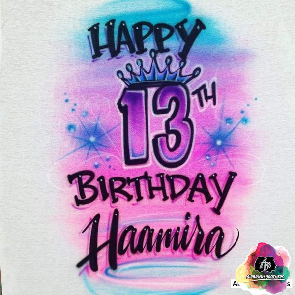 custom airbrush birthday shirts