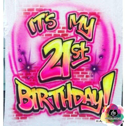 airbrush custom spray paint  Airbrush Birthday Design shirts hats shoes outfit  graffiti 90s 80s design t-shirts  AirbrushBrothers Shirt