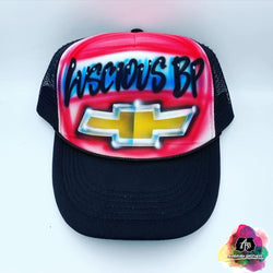 Airbrush Chevrolet Logo Hat Design