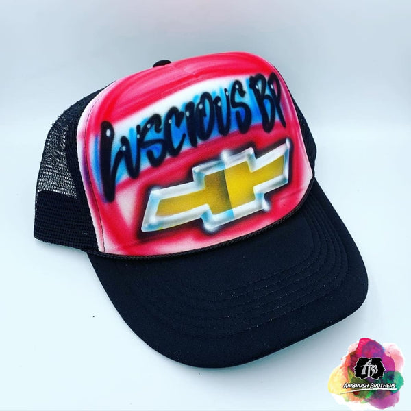 Airbrush Chevrolet Logo Hat Design