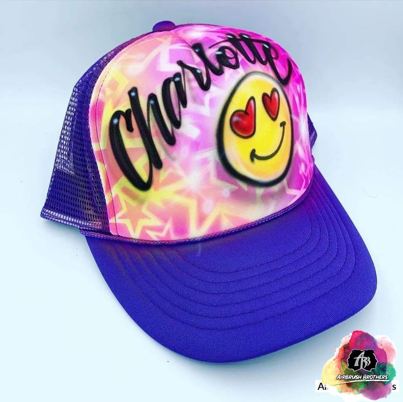 airbrush custom spray paint Airbrush Hat Graffiti Bubble Design shirts hats shoes outfit graffiti 90s 80s design t-shirts Airbrush Brothers Hats