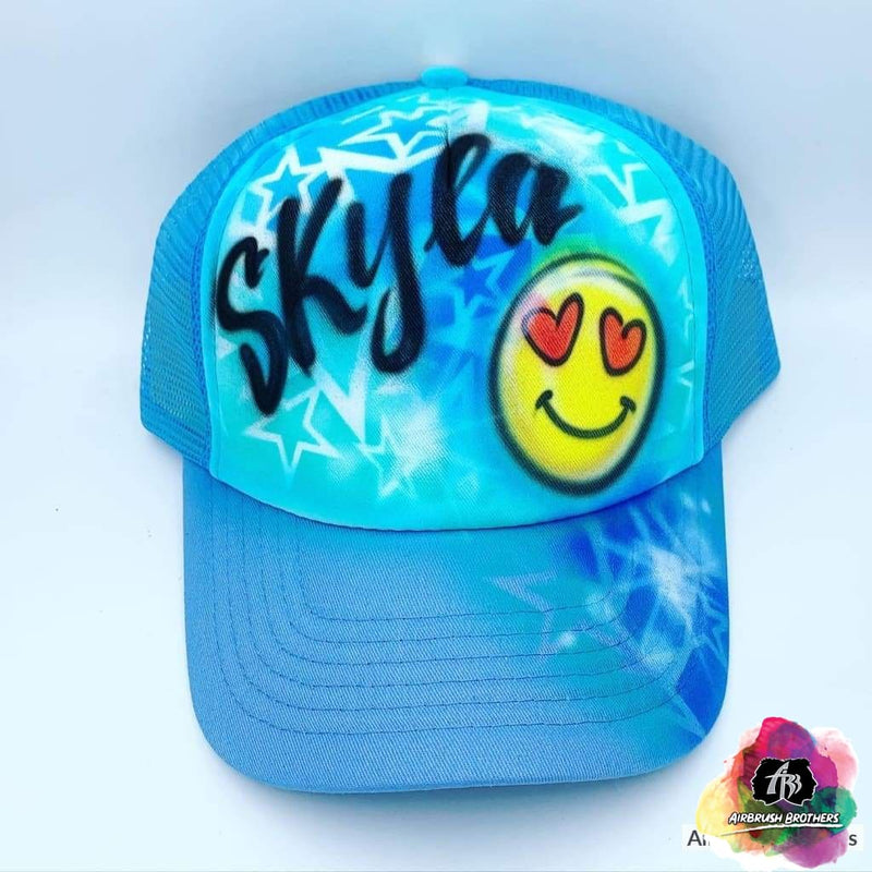 airbrush custom spray paint Airbrush Hat Graffiti Bubble Design shirts hats shoes outfit graffiti 90s 80s design t-shirts Airbrush Brothers Hats