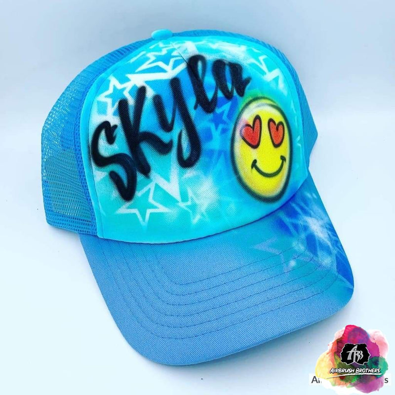 airbrush custom spray paint Airbrush Hat Graffiti Bubble Design shirts hats shoes outfit graffiti 90s 80s design t-shirts Airbrush Brothers Hats