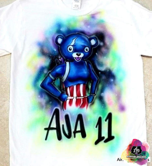 sonic airbrush t-shirt custom airbrush birthday shirts Airbrush Fireworks Team Leader Cartoon Design Success