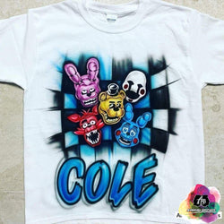 Airbrush Five Nights At Freddy's Block Shirt Design