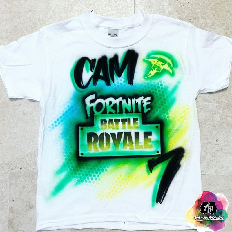 airbrush custom spray paint  Airbrush Fortnite Birthday Shirt Design shirts hats shoes outfit  graffiti 90s 80s design t-shirts  Airbrush Brothers Shirt