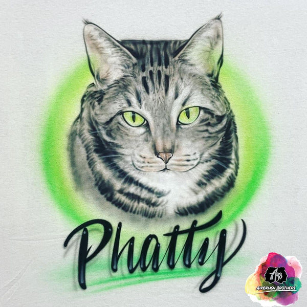 airbrush custom spray paint  Airbrush Green Pet Portrait Shirt Design shirts hats shoes outfit  graffiti 90s 80s design t-shirts  Airbrush Brothers Shirt