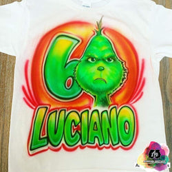 airbrush grinch t-shirt cocomelon birthday shirt Spray paint designs on shirts