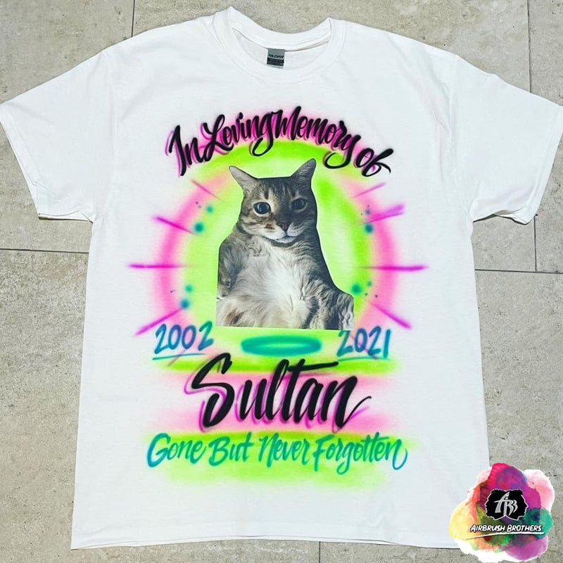 airbrush custom spray paint  Airbrush In Loving Memory Pet Shirt Design shirts hats shoes outfit  graffiti 90s 80s design t-shirts  Airbrush Brothers Shirt