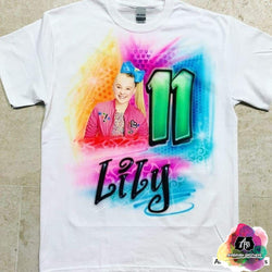 airbrush jojo siwa birthday custom airbrush birthday shirts