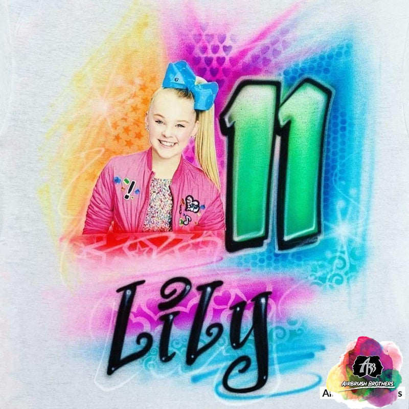 airbrush jojo siwa birthday custom airbrush birthday shirts