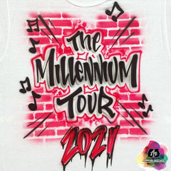 airbrush custom spray paint  Airbrush Millennium Tour With Bricks Shirt Design shirts hats shoes outfit  graffiti 90s 80s design t-shirts  Airbrush Brothers Shirt