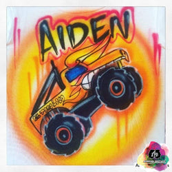 Airbrush Monster Truck Dagger Shirt Design