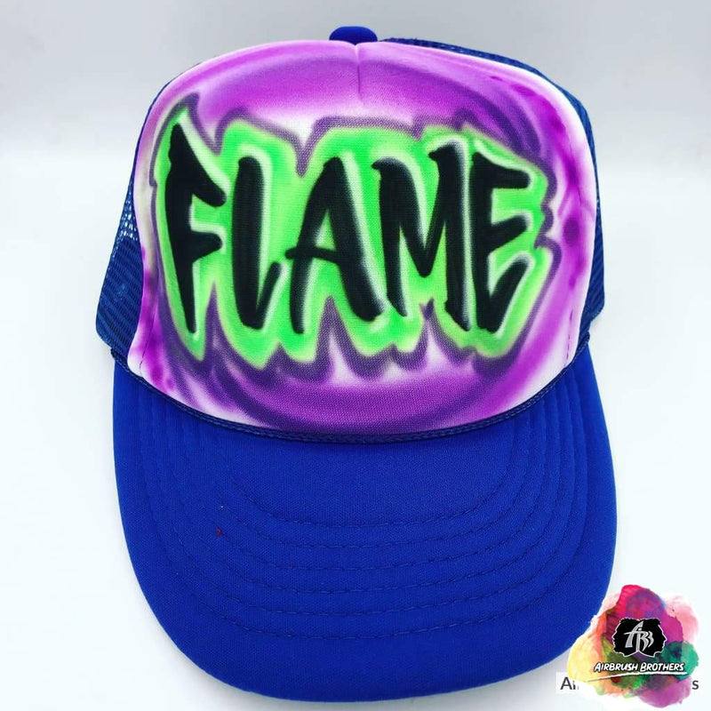 airbrush custom spray paint  Airbrush Name Scratch Hat Design shirts hats shoes outfit  graffiti 90s 80s design t-shirts  AirbrushBrothers Hats