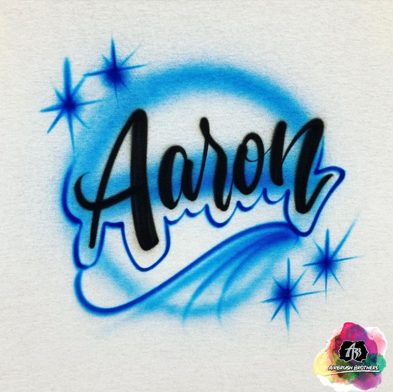 Airbrush Name Script Shirt Design