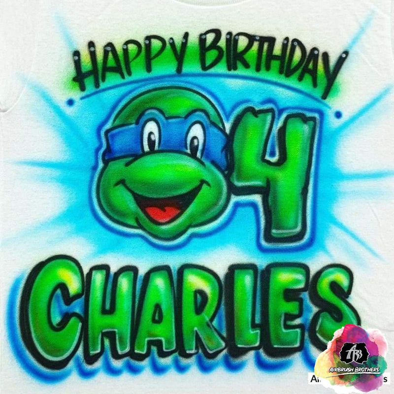 ninja turtle custom airbrush birthday shirts