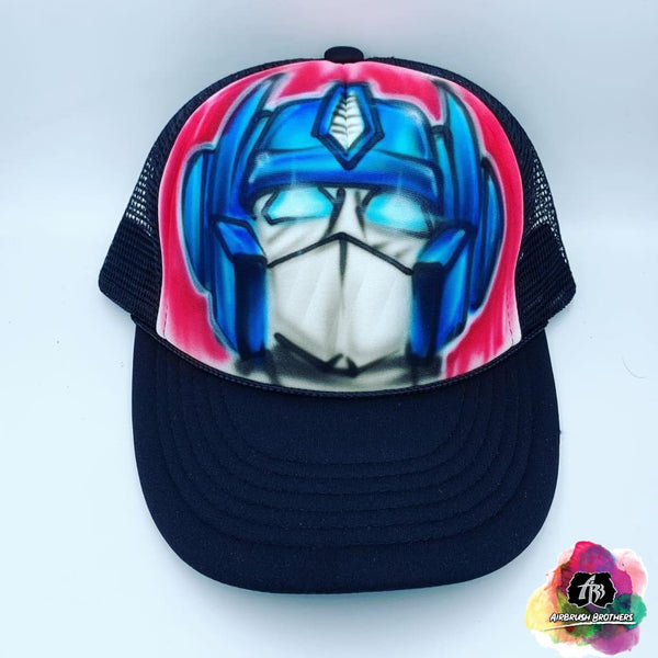 Airbrush Optimus Prime Hat Design