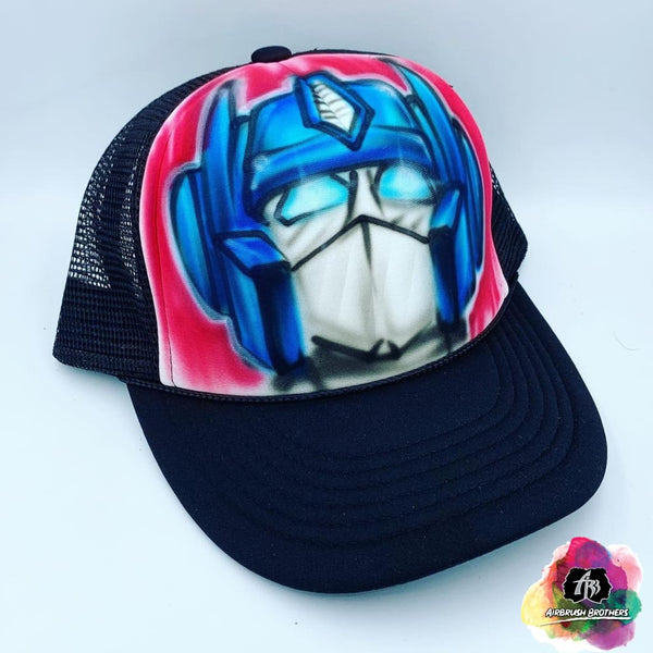 Airbrush Optimus Prime Hat Design