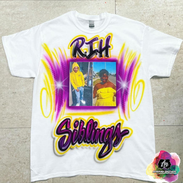 airbrush custom spray paint  Airbrush R.I.H. Shirt Design shirts hats shoes outfit  graffiti 90s 80s design t-shirts  AirbrushBrothers Shirt