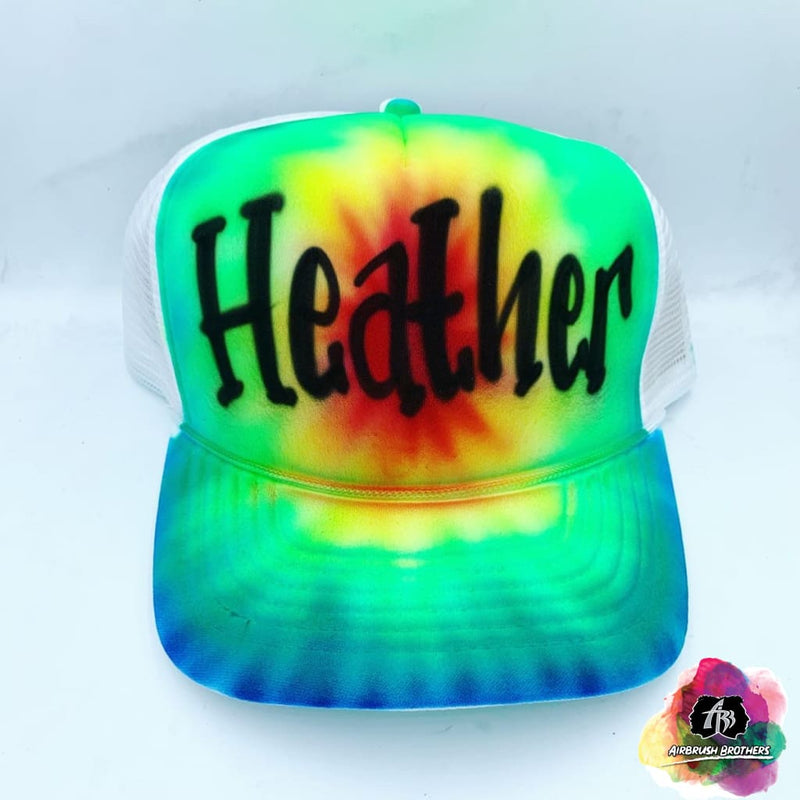 Airbrush Reversed Tie Dye Hat Design