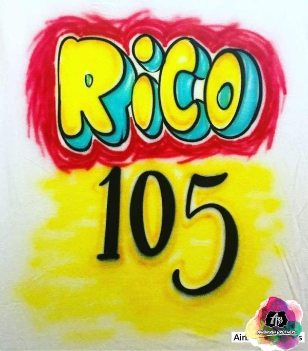 airbrush custom spray paint  Airbrush Rico Paid in Full Shirt Design shirts hats shoes outfit  graffiti 90s 80s design t-shirts  Airbrush Brothers Shirt