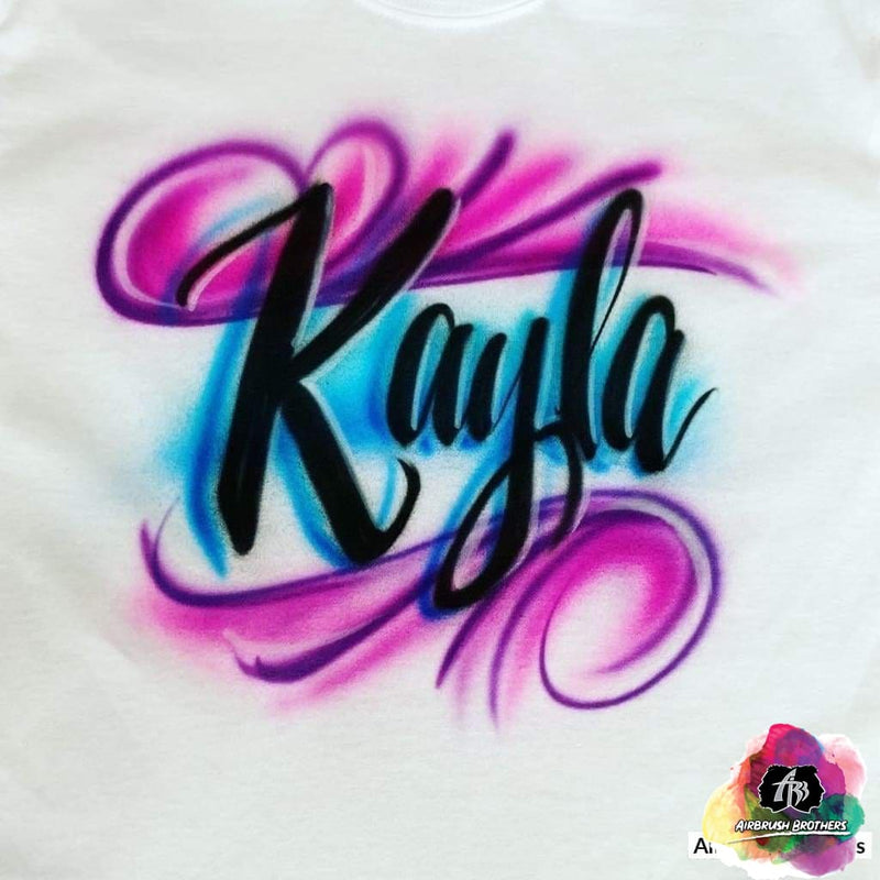 Airbrush Script Shirt Design