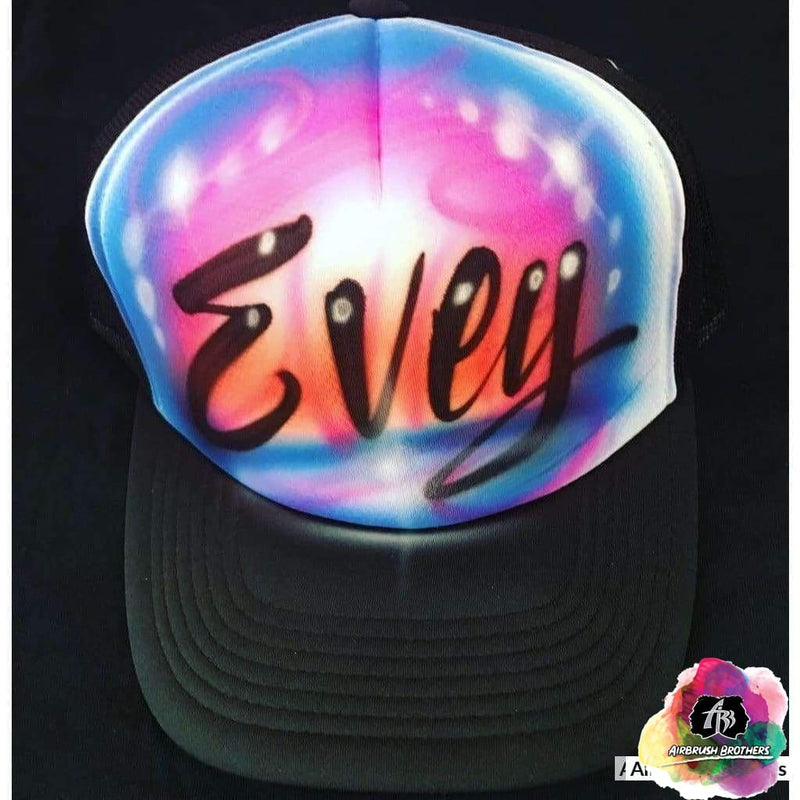 airbrush custom spray paint Airbrush Hat Graffiti Bubble Design shirts hats shoes outfit graffiti 90s 80s design t-shirts Airbrush Brothers Hats