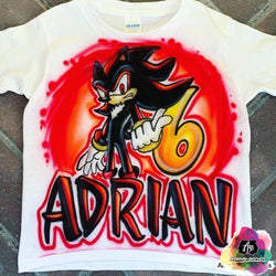 airbrush shadow the hedgehog airbrush-shadow-the-hedgehog cocomelon birthday shirt Spray paint designs on shirts