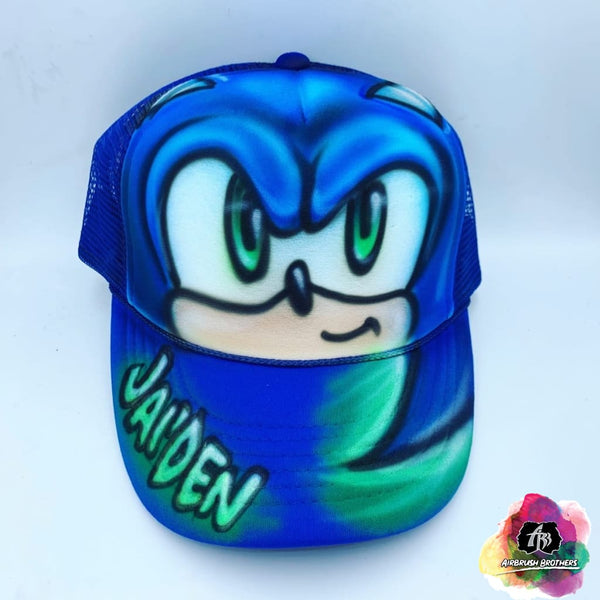 Airbrush Sonic the Hedgehog Hat Design