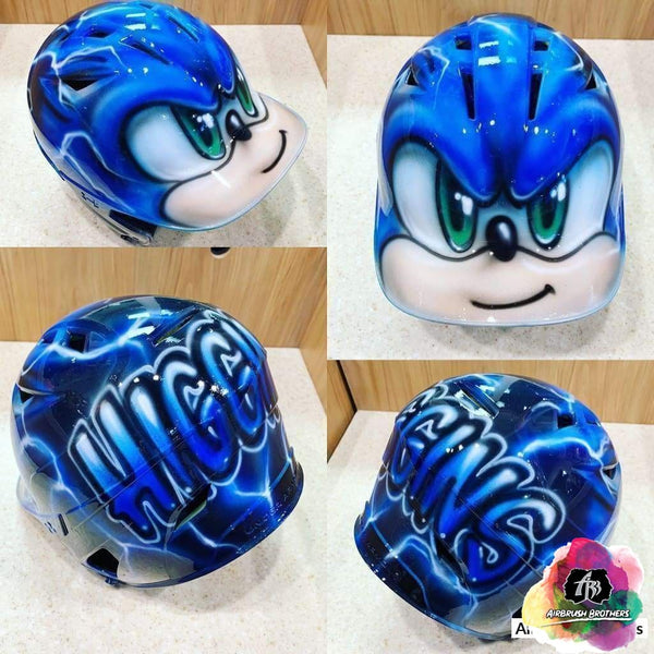 Airbrush Sonic The Hedgehog Helmet Design Helmet