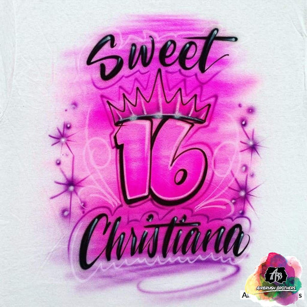 custom airbrush birthday shirts