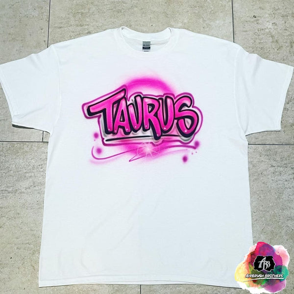 airbrush custom spray paint  Airbrush Taurus Shirt Design shirts hats shoes outfit  graffiti 90s 80s design t-shirts  Airbrush Brothers Shirt