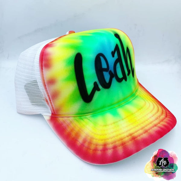 Airbrush Tie Dye Hat Design