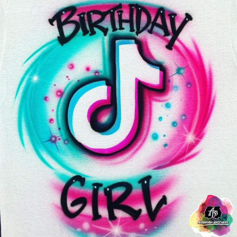 airbrush custom spray paint  Airbrush Tiktok Birthday Girl Shirt Design shirts hats shoes outfit  graffiti 90s 80s design t-shirts  Airbrush Brothers Shirt