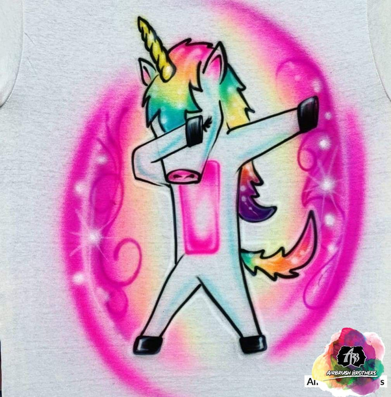 Airbrush Unicorn Cartoon Design