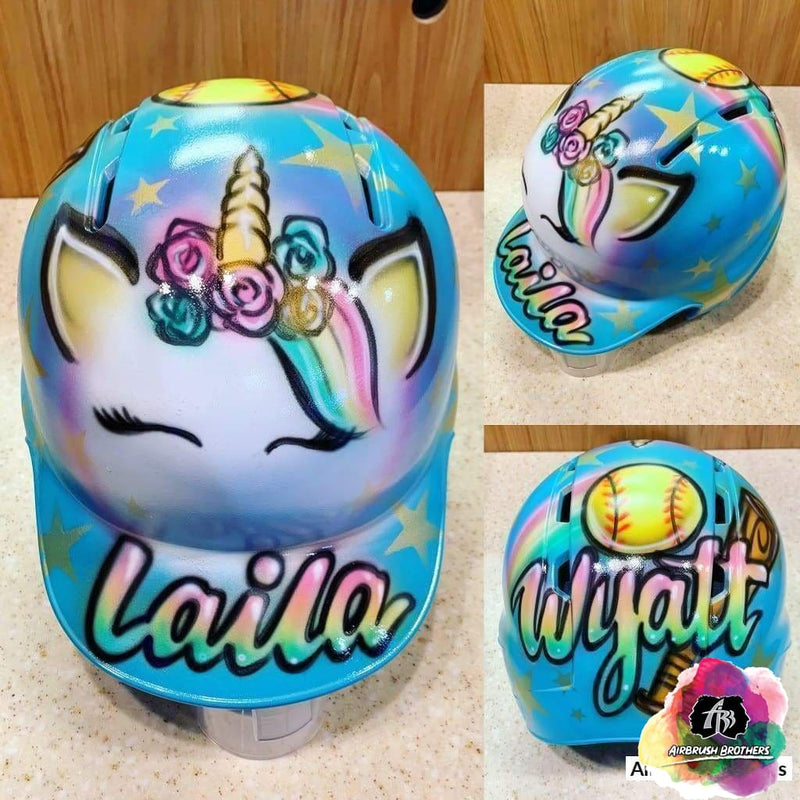 Airbrush Unicorn Helmet Design