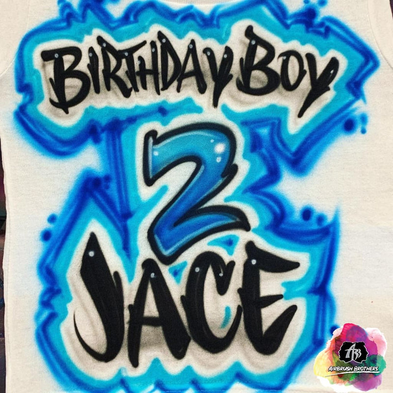 airbrush custom spray paint  Copy of Airbrush Happy 16th Birthday Design shirts hats shoes outfit  graffiti 90s 80s design t-shirts  Airbrush Brothers Shirt