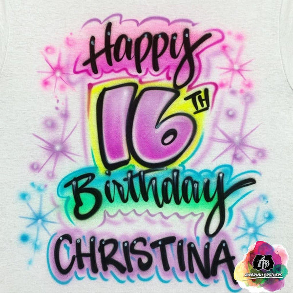 airbrush custom spray paint  Copy of Airbrush Paint Brush Birthday Design shirts hats shoes outfit  graffiti 90s 80s design t-shirts  Airbrush Brothers Shirt