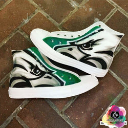 Custom Airbrush Eagles Shoes