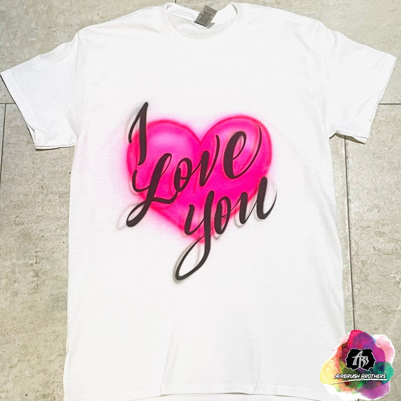 airbrush custom spray paint  I Love You Shirt Design shirts hats shoes outfit  graffiti 90s 80s design t-shirts  Airbrush Brothers Shirt