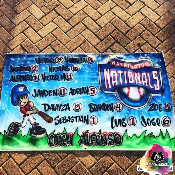 Nationals Little League Banner custom pet portraits